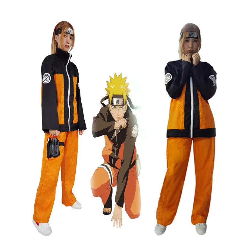 Anime Shippuuden Cosplay Uzumaki Costume Adult Kids Jacket Pant Wig Halloween Performance Clothes C47M80 - Beauty on Wings