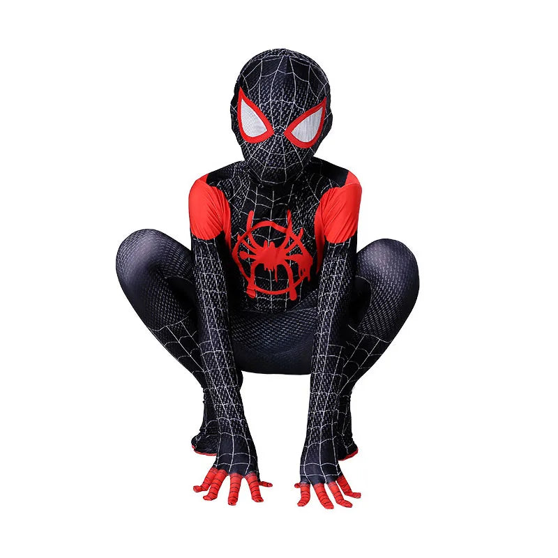 Spiderman Cosplay Costume Spider Man Into The Spider Verse Miles Morales Cosplay Bodysuit Jumpsuits Halloween Costumes for Kids - Beauty on Wings