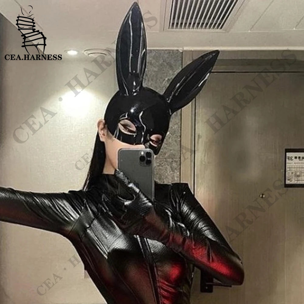 Cosplay Costumes Leather Half Face Mask Sexy Bunny Ear Mask Three Styles Are Available Rave Accessories Woman Halloween Mask - Beauty on Wings