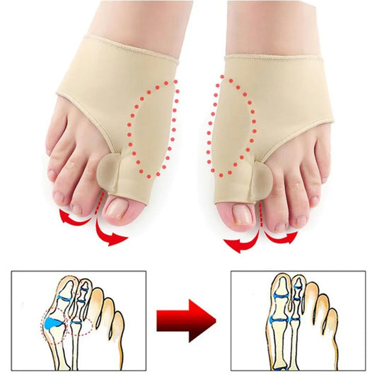 1Pair Toe Separator Hallux Valgus Bunion Corrector Hammer Toe Straightener Foot Pain Relief Orthopedic Pedicure Tools Foot Care - Beauty on Wings