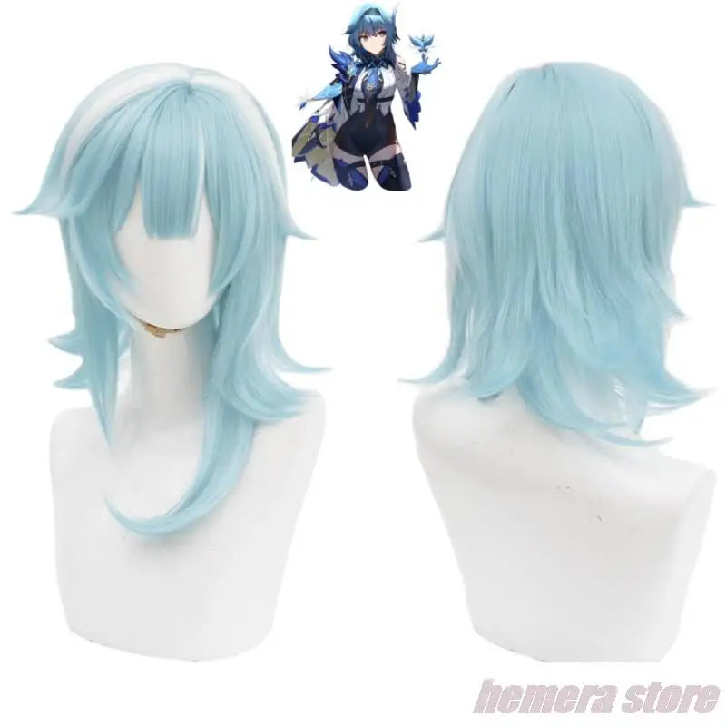 Anime Game Genshin Impact Eula Lawrence Cosplay Costume Wig Shoes Mondstadt Knights Of Favonius Sexy Woman Uniform Hallowen Suit - Beauty on Wings