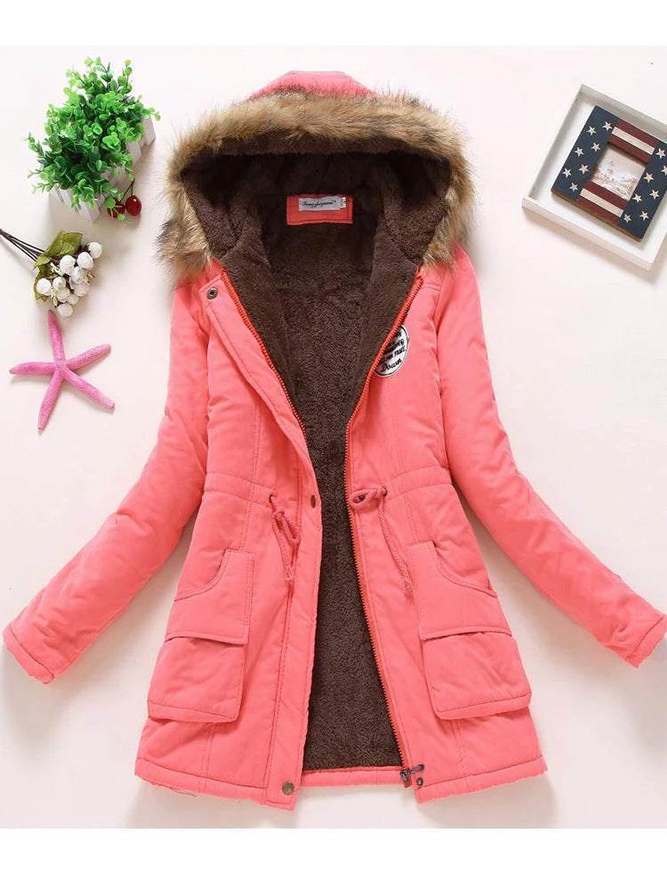 new winter military coats women cotton wadded hooded jacket medium-long casual parka thickness  XXXL quilt snow outwear - Beauty on Wings