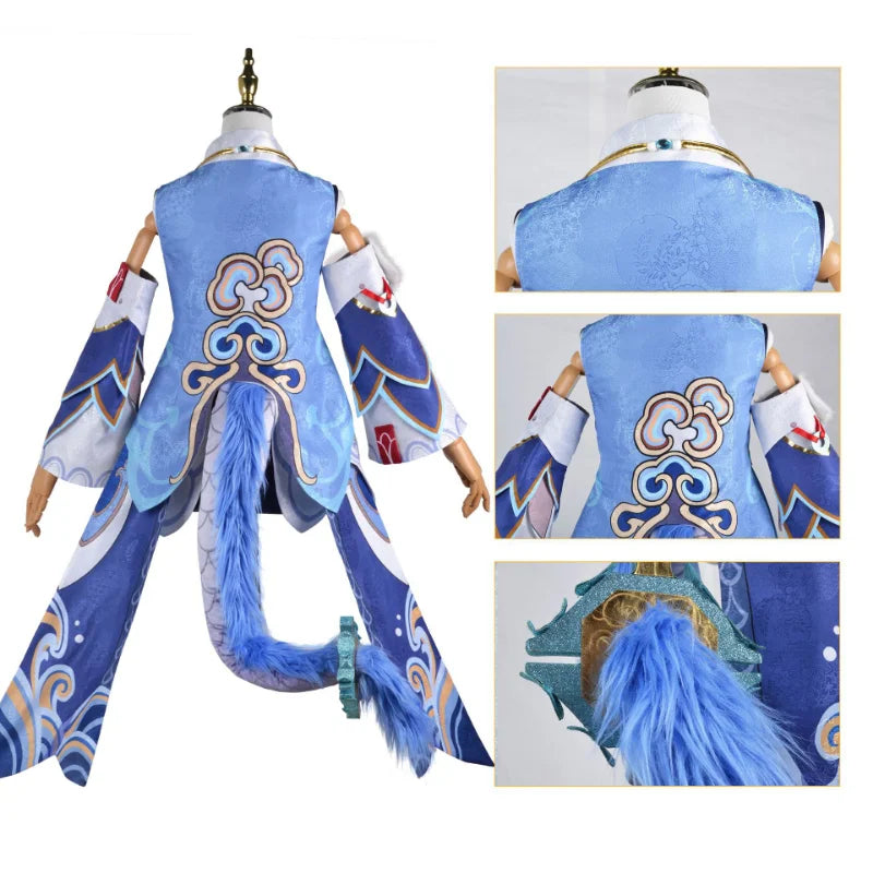 Bailu Cosplay Game Honkai Star Rail Costume Tail Wig Party Halloween Cosplay Costumes Women Role Play - Beauty on Wings