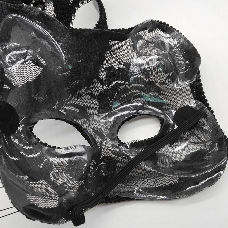 Halloween Cosplay Fox Mask Lace Sexy Eye Mask Animal Mask Half Face Erotic Lace Cat Mask Women Sexy Toys For Couple Eyes mask - Beauty on Wings
