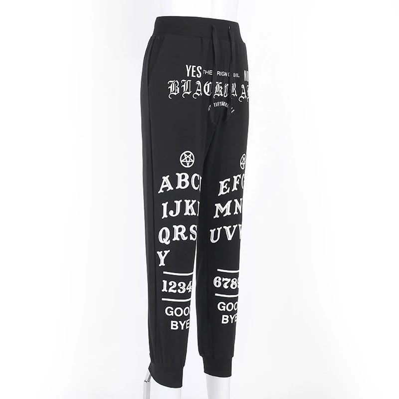 Punk Grunge Gothic pant Harajuku Pentagram pant  Long Sleeve Autumn Hollow Out Patchwork trouser  Vintage - Beauty on Wings