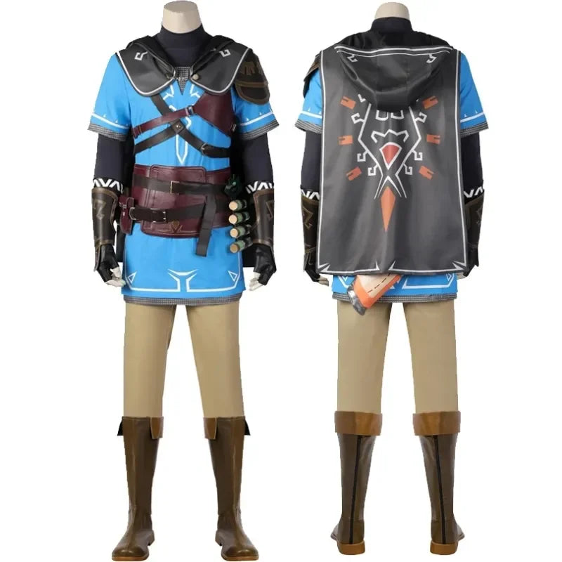 Game Zelda Cosplay Breath of the Wild Link Cosplay Costume Shirt Cloak Accessories Sets Adult Kids Outfit For Carnival Party - Beauty on Wings